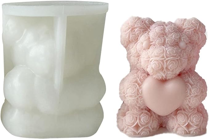 AAI Planet Rose 3D Teddy Bear with Heart Mold