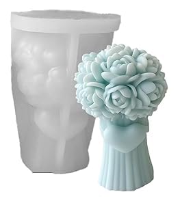 AAI Planet Rose Bouquet Basket Pillar Silicone Mold