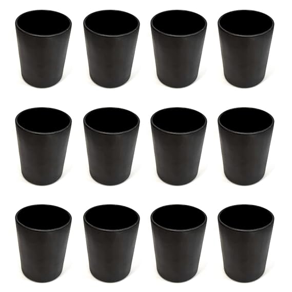 AAI Planet Matt Glass for Candles Black Jar  250ml