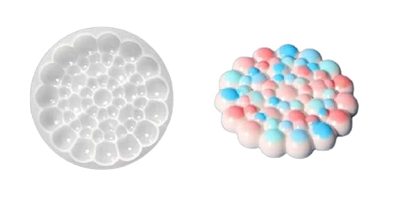 Aai Planet Coaster Resin Mould I Bubbles Silicone Casting Tray(Round)