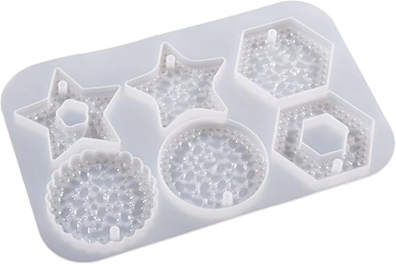 Aai Planet Aromatherapy Silicone Aroma Mold with Hanging Hole 6 Cavity (Star)
