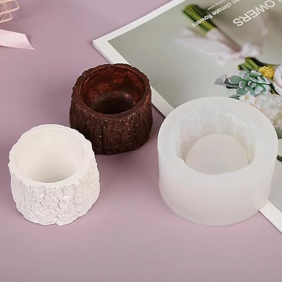 Aai Planet Tree Stump Flower Casting Plant Cement  Succulent Molds