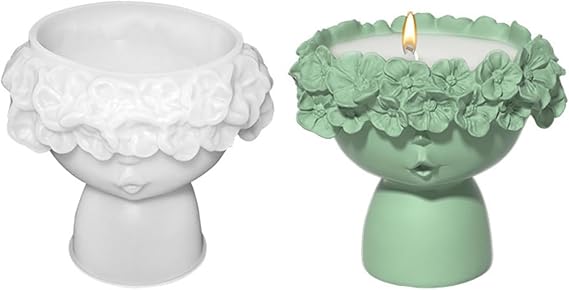 Aai Planet Planter Garland Girl Face Shape Casting Plant Mould